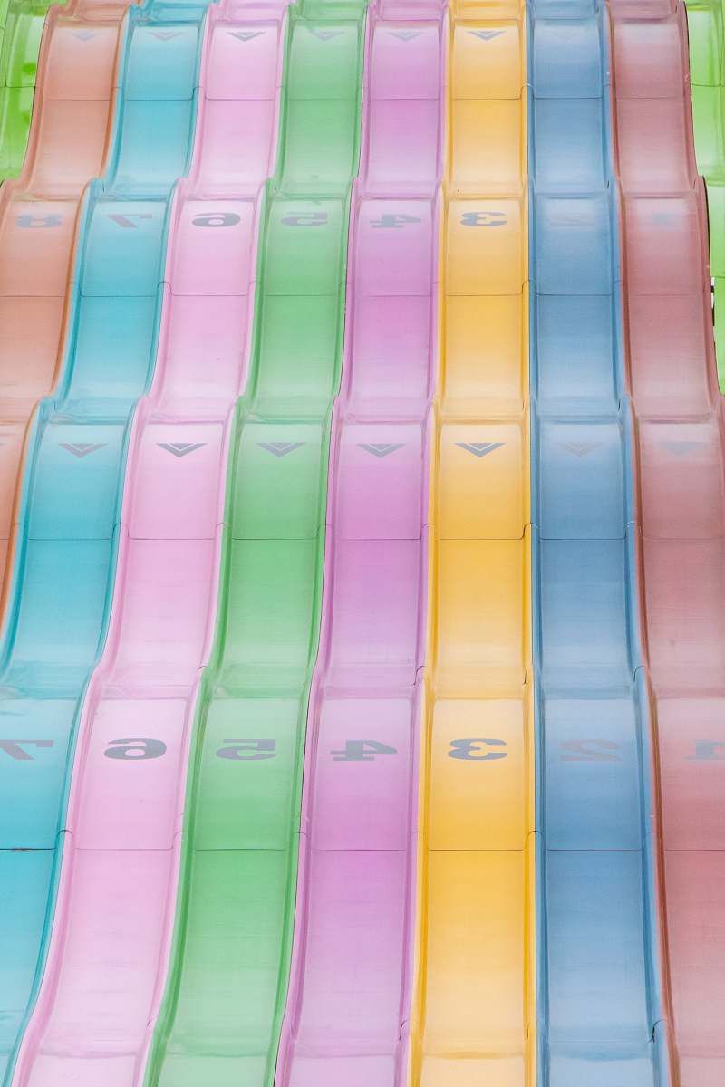 australia multicolored plastic slides playground